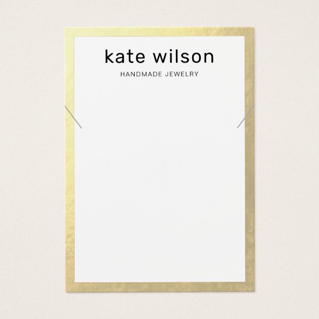 Visning av Bracelet-kortet guld Gräns Necklace Visitkort (Framsidan)