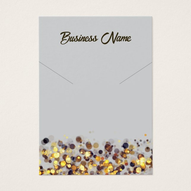 Visning av Bright grått golden QR-kodhalsband Visitkort (Framsidan)