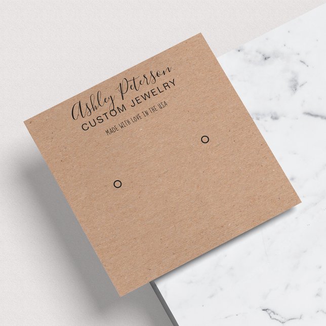 Visning av brunkraftsäcksbrunstur fyrkantigt visitkort (Skapare uppladdad)