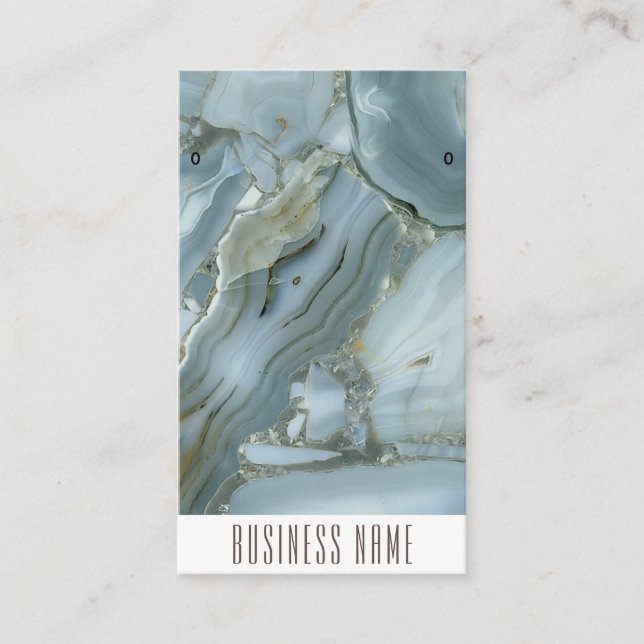 Visning av chic gnablåmarble marringer visitkort (Framsida)