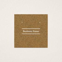visning av chic kork-träslag fyrkantigt visitkort
