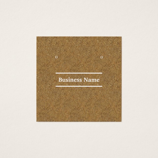 visning av chic kork-träslag fyrkantigt visitkort (Framsida)