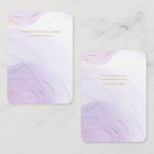 Visning av den judiska Lavender Marble Guld Visitkort