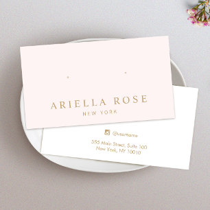 Visning av enkel Rosa Earring Jewelry- Visitkort