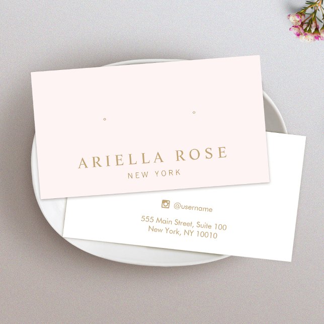 Visning av enkel Rosa Earring Jewelry- Visitkort (Skapare uppladdad)