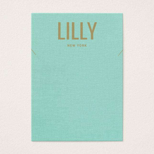 Visning av enkelt Modern Aqua Blue Necklace-kort Visitkort (Framsidan)