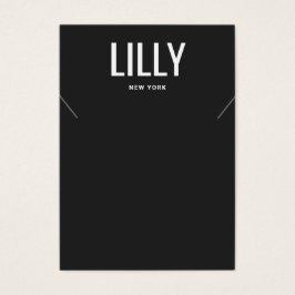 Visning av enkelt Modern Black Necklace Bracelet-k Visitkort