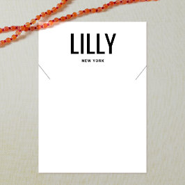 Visning av enkelt Modern Black White Necklace Visitkort