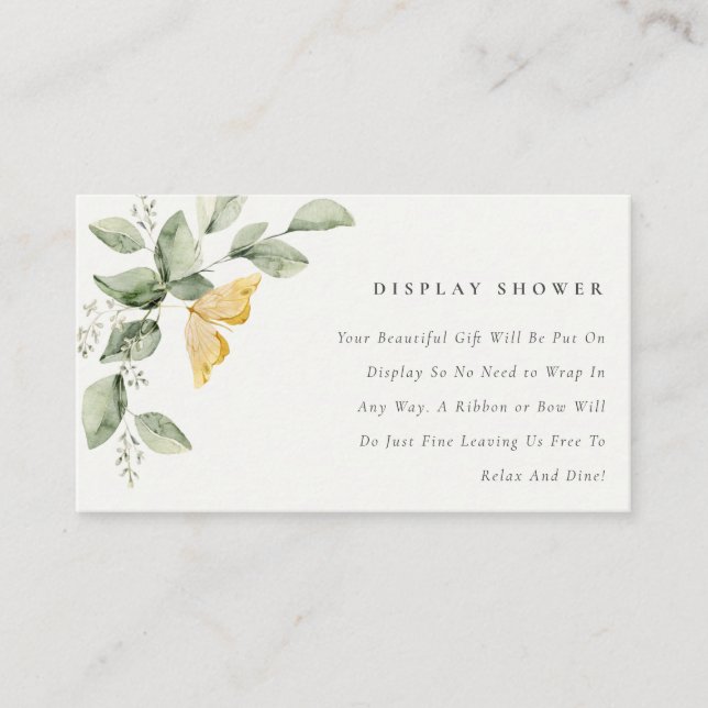 Visning av Garden Fauna Butterfly Shower Baby Show Tilläggskort (Framsida)