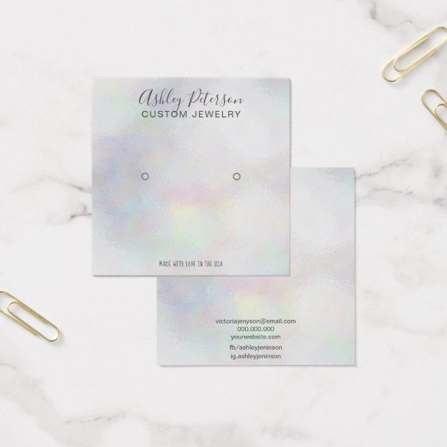 Visning av grodyngel fyrkantigt visitkort (Kontor)