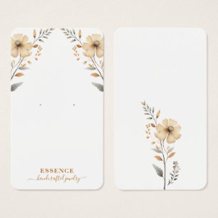 Visning av jodblommor i rustik vattenfärg visitkort