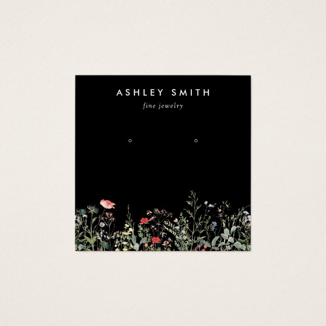 Visning av jokertecken för skuggavläsning fyrkantigt visitkort (Framsida)