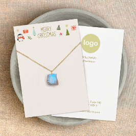 Visning av julklace-Logotyp Visitkort