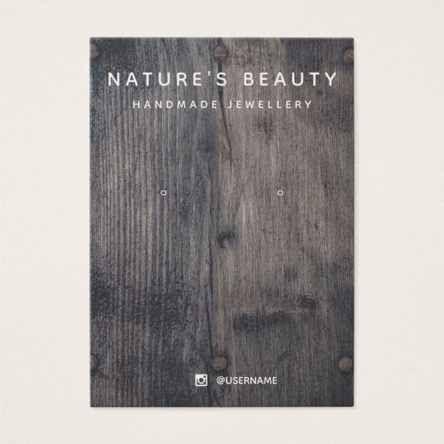 Visning av juvelerarkort för påvisande av rött trä visitkort (Framsidan)