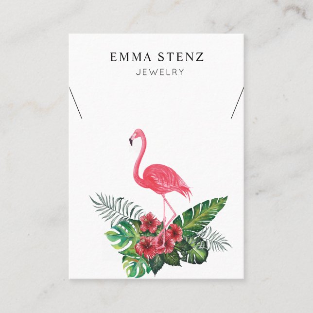 Visning av juvelerarkort för tropisk accent i Neec Visitkort (Framsida)