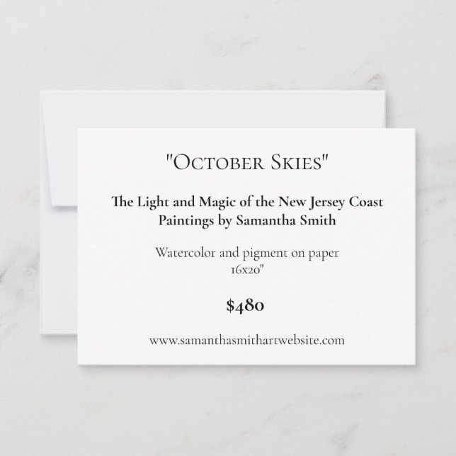 Visning av konsthämplar för redigerbar konsthändel tack kort (Framsida)