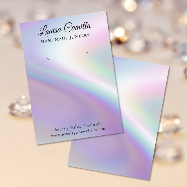 Visning av Luxury Faux Pearlescent Earrings Visitkort (Skapare uppladdad)