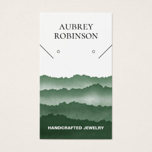 Visning av Magic Misty Mountains Grönt Card Visitkort