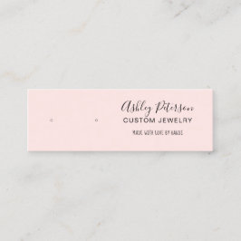 Visning av minimalistisk rosa-smycken mini visitkort