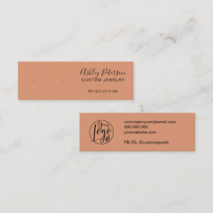 Visning av minimalistisk terracotta-smycken mini visitkort