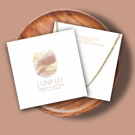 Visning av minsta abstrakt för juvelerarkort för h fyrkantigt visitkort