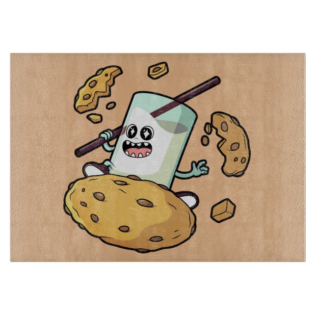 Visning av mjölk och cookie (Framsidan)