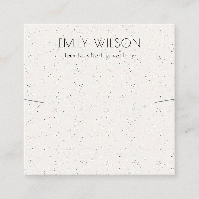 Visning av mjuk vit keramisk Struktur Necklace Ban Fyrkantigt Visitkort (Framsida)
