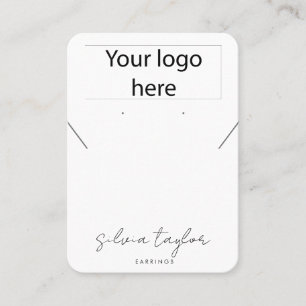visning av modern logotyp-smyckeshalsband visitkort