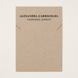 Visning av rustiskt utseende, handgjord av judiskt visitkort