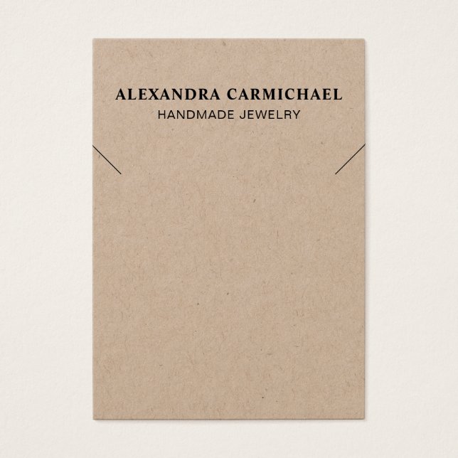 Visning av rustiskt utseende, handgjord av judiskt visitkort (Framsidan)