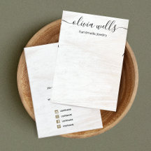 Visning av Script White Wood Necklace Bracelet