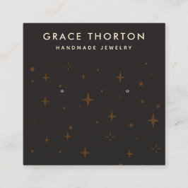 Visning av sensoriska stjärnor fyrkantigt visitkort