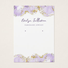Visning av smyckesdesign för lavandeparsning visitkort