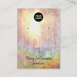 Visning av solbelyst Pastel Rainbow Grunge Earring Visitkort
