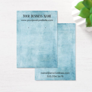 Visning av Teal Distress Grunge Earring Holder Visitkort