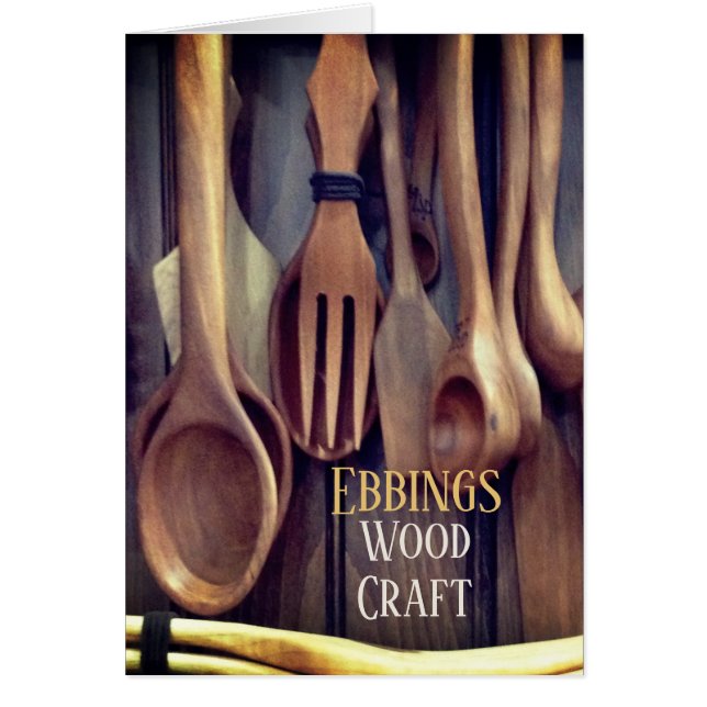 Visning av träspån hälsningskort (Framsidan)