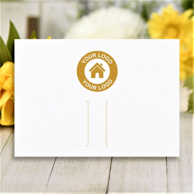 Visning av vit hatt- med enkel Logotyp Visitkort (Skapare uppladdad)