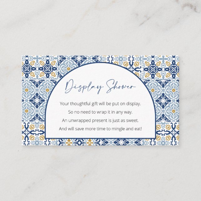 Visning Baby Shower, ej inlindat italienskt tema M Tilläggskort (Framsida)