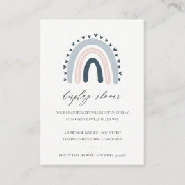 Visning BABY SHOWER FÖR BLUE HEART RAINBOW Tilläggskort