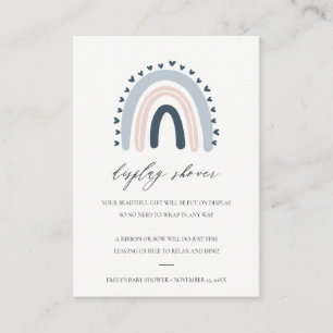 Visning BABY SHOWER FÖR  BLUE HEART RAINBOW Tilläggskort
