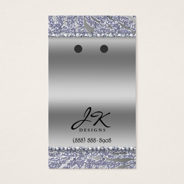 Visning Cards Jewelry Zebra Chandelier Visitkort (Framsidan)