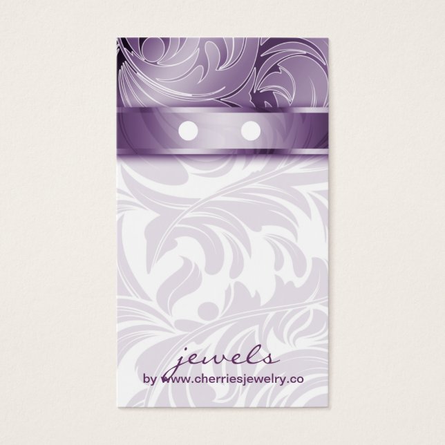 Visning Cards Modern Swirls Jewelry Visitkort (Framsidan)