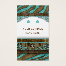 Visning Cute Zebra Star Western Visitkort