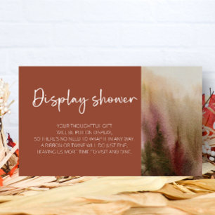 Visning dusch för Autumn Watercolor Forest Terraco Tilläggskort