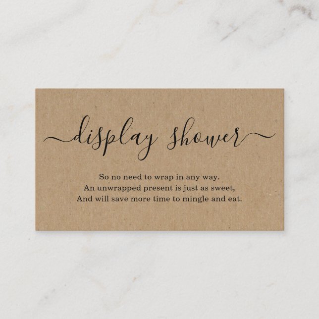 Visning Dusch Infoga för Inbjudan Rustik Kraft (Framsida)