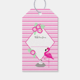 Visning duschflamingo grafik rand presentetikett