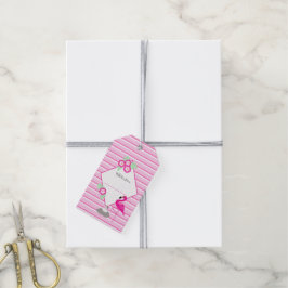 Visning duschflamingo grafik rand presentetikett