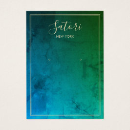 Visning för Abstrakt av i blått Grönt Visitkort