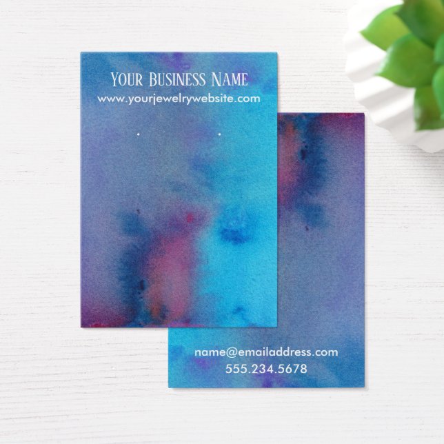 Visning för abstrakt av vattenfärgsavläsare visitkort (Skivbord)