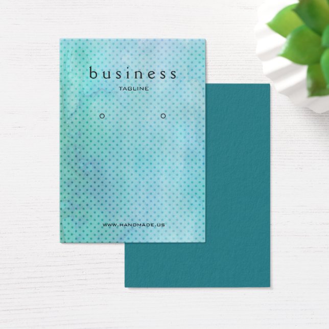 Visning för akvadots vattenfärgsavläsning visitkort (Skivbord)